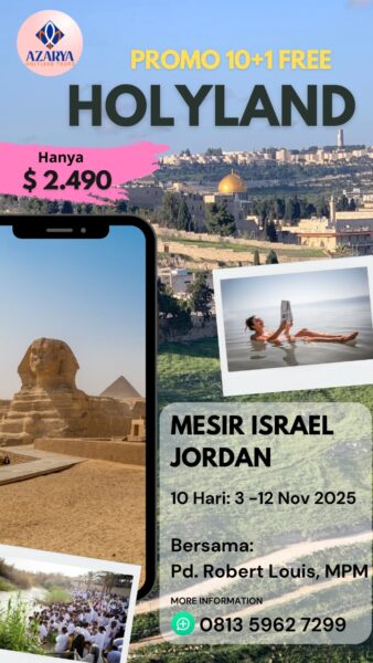 Promo 10+1 Free Holyland Mesir-Israel-Jordan 3-12 Nov 2025